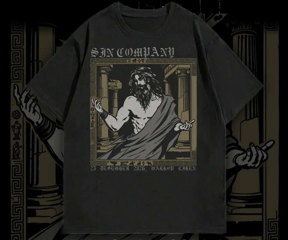 Kaos Rise of Sin Company S.II tampak depan